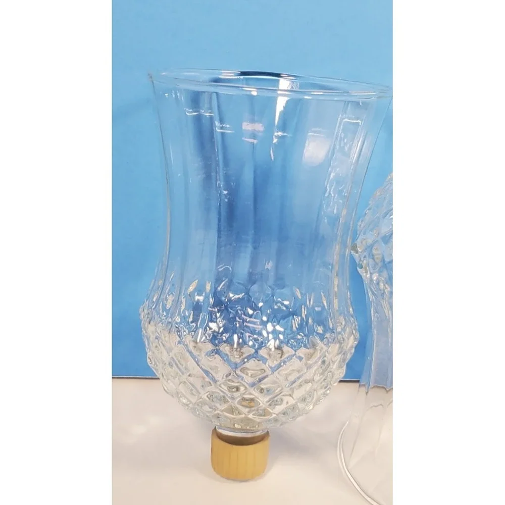 Vintage Votive Cups Starburst Glass Peg Candle Home Interior New‎ Grippers QTy 3